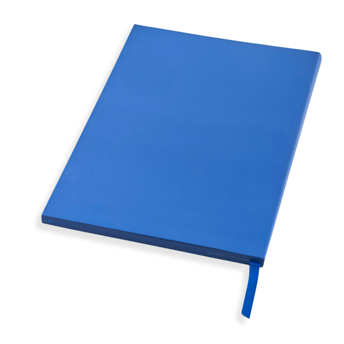 Blue notebook on a white background