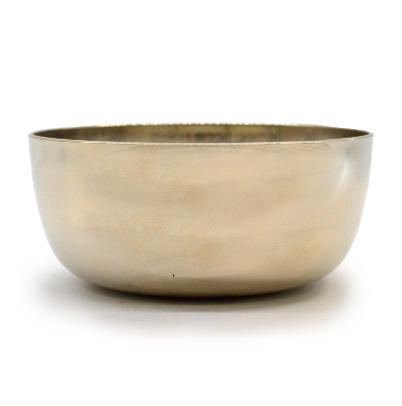 Brass bowl on a white background