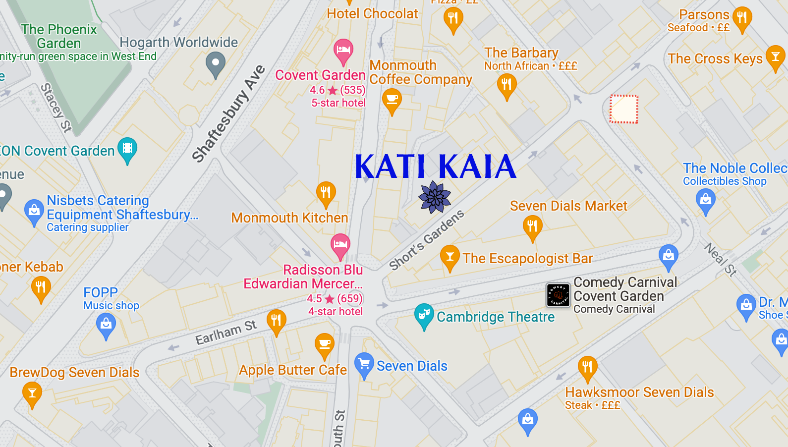 Kati Kaia in Covent Garden 