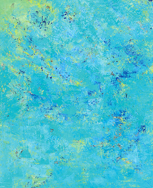 Into the deep (Thalassa) - Original artwork - Oil on Canvas with 925 Silver Leaf