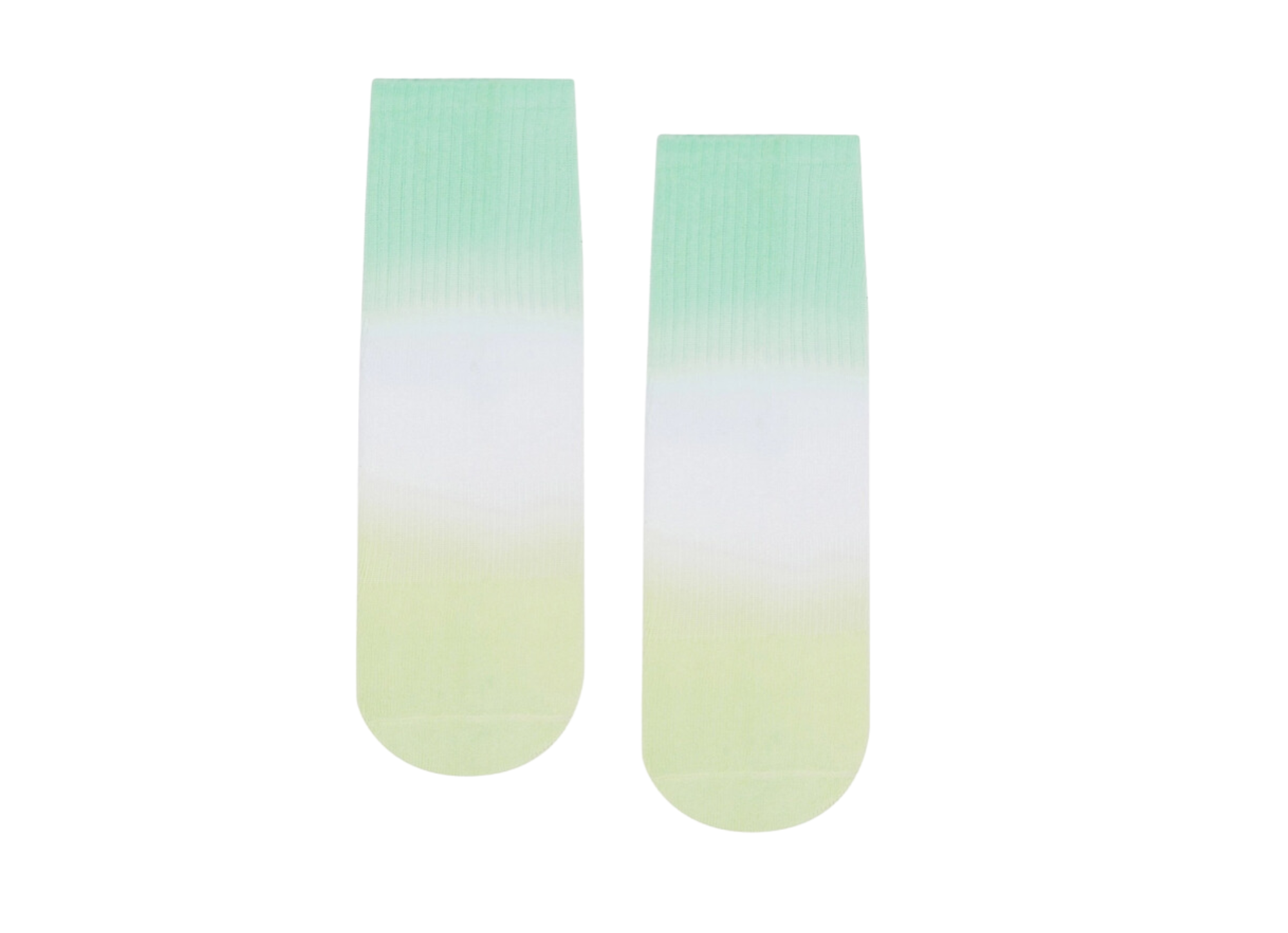 Crew Non Slip Grip Socks - Miami Green Ombre: Small