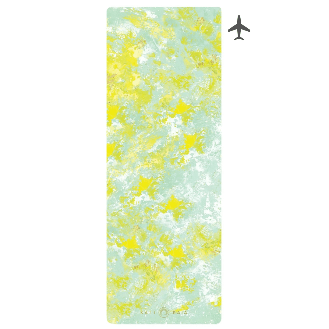 Nephele Lime Green Yoga Mat for Travel - Lightweight | Kati Kaia