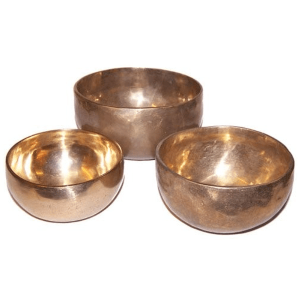 Set of 3 Handmade Brass Singing Bowls - Kati Kaia