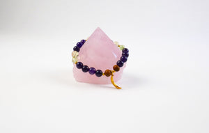 Amethyst Mala Meditation Crystal Healing Bracelet by Kati Kaia