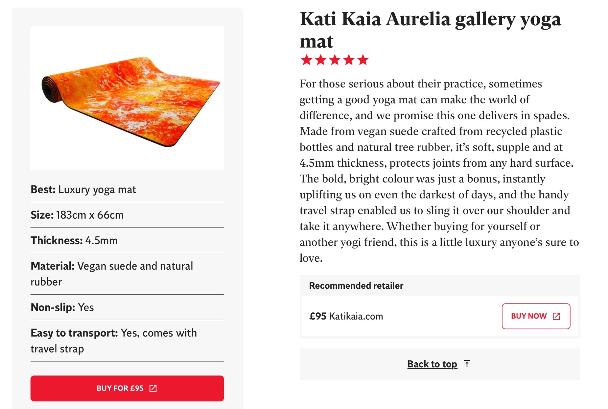 Aurelia Gallery Yoga Mat - Kati Kaia - UK