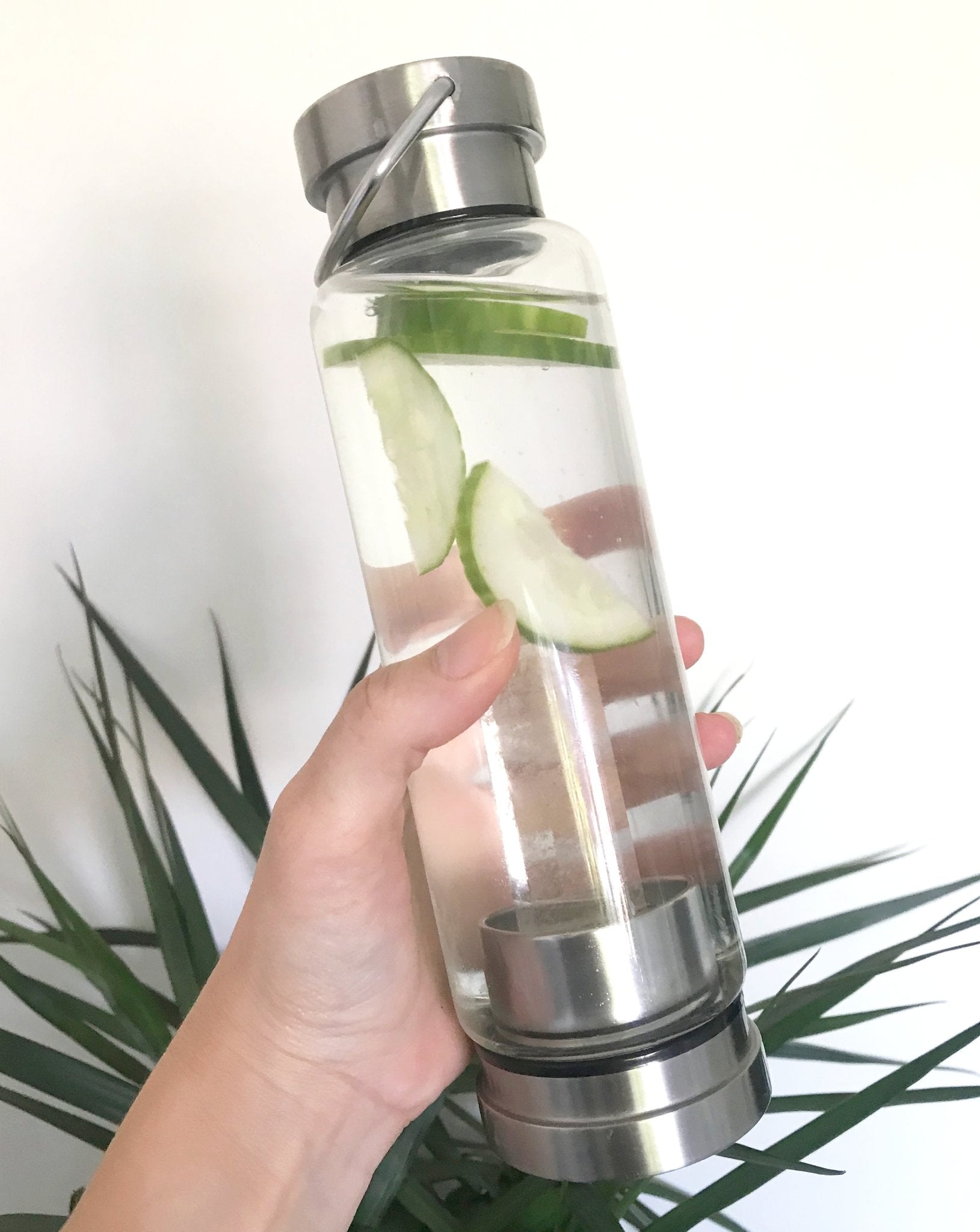 Crystal Infusion Water Bottle - Clear Quartz - Kati Kaia
