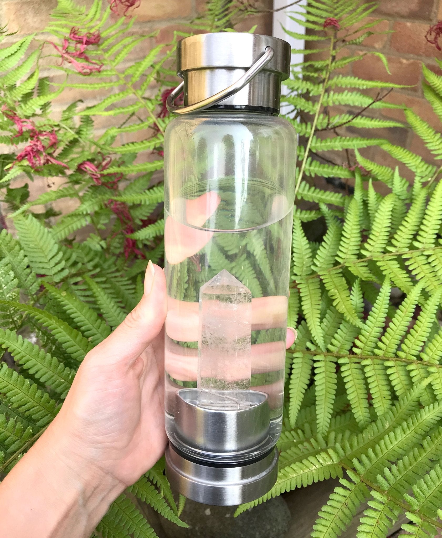 Crystal Infusion Water Bottle - Clear Quartz - Kati Kaia