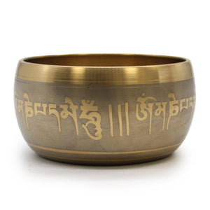 Gold Brass Five Buddha Singing Bowl - Kati Kaia