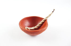 Kati Kaia mind meditation cleanse box terracotta bowl with twisted cotton wick for health care