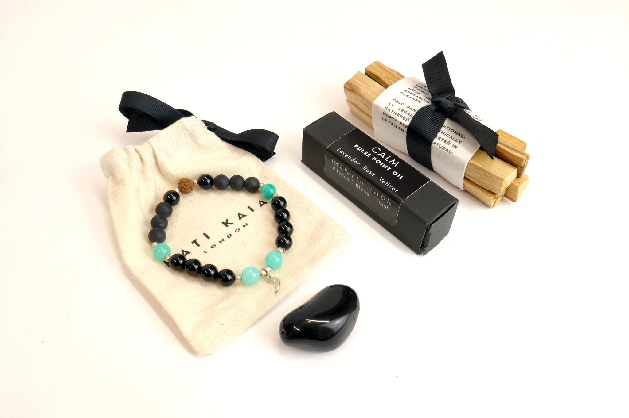 New! Mala Nyx Bracelet & Palo Santo Gift Box - Kati Kaia - UK